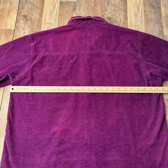 Vintage 90s Y2K Disney Corduroy Shirt Women's Large Purple Winnie The Pooh 4737 - Picture 9 of 12